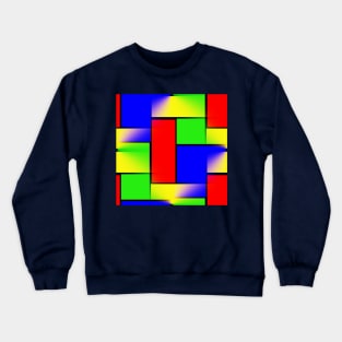 Colorful rectangles: red, blue, green and yellow Crewneck Sweatshirt